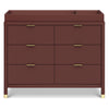 M26716CR,Brimsley Tambour 6-Drawer Assembled Dresser in Crimson
