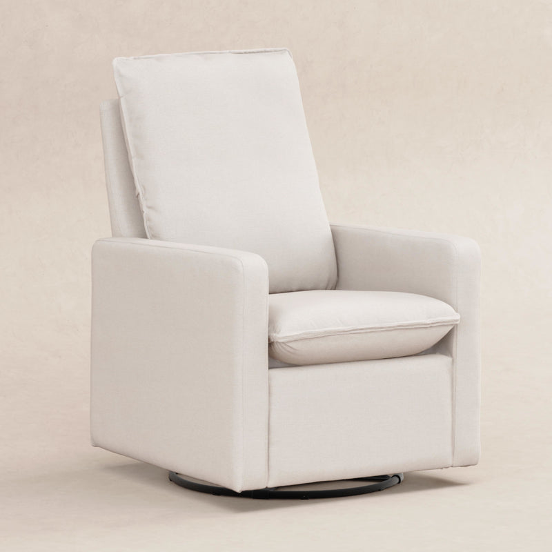 M20987PCMEW,Cali Pillowback Swivel Glider in Performance Cream Eco-Weave
