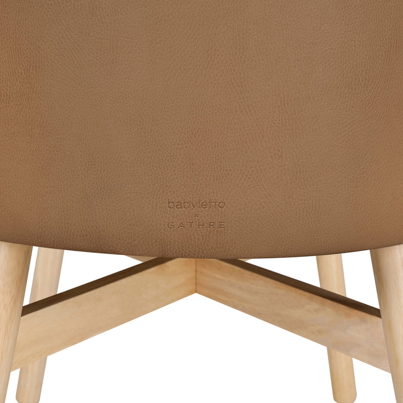 M26834GCLB,babyletto x GATHRE Capsule Bassinet in Camel