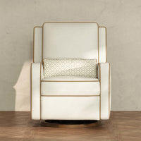 M23085PCMTB,Nate Berkus x Babyletto Sigi Power Recliner in Performance Cream Linen w/ Toffee Base