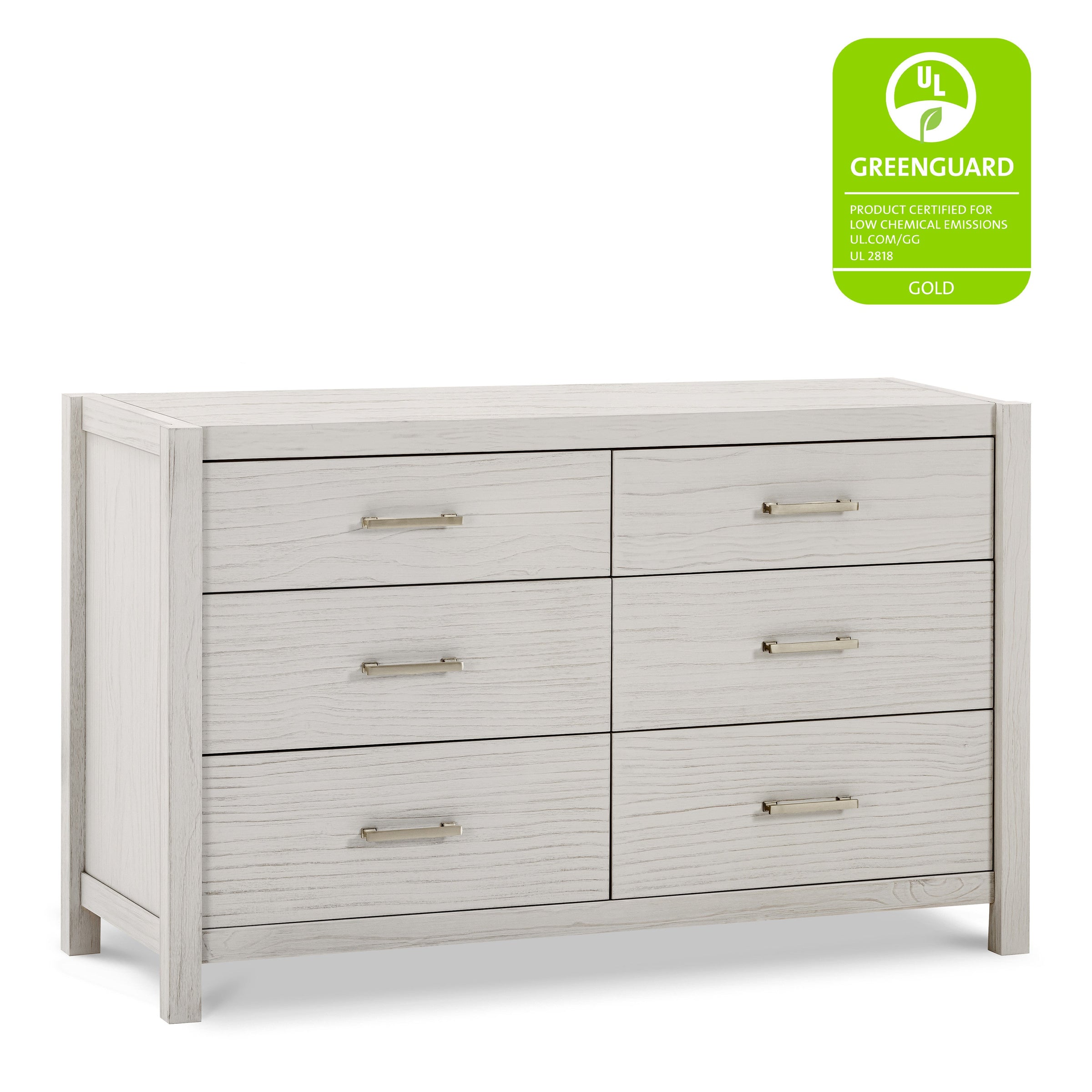 B26416WDF,Hemsted 6-Drawer Assembled Dresser in White Driftwood
