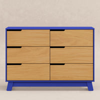 M4216CBTHY,Hudson 6-Drawer Double Dresser  Assembled in Cobalt and Honey