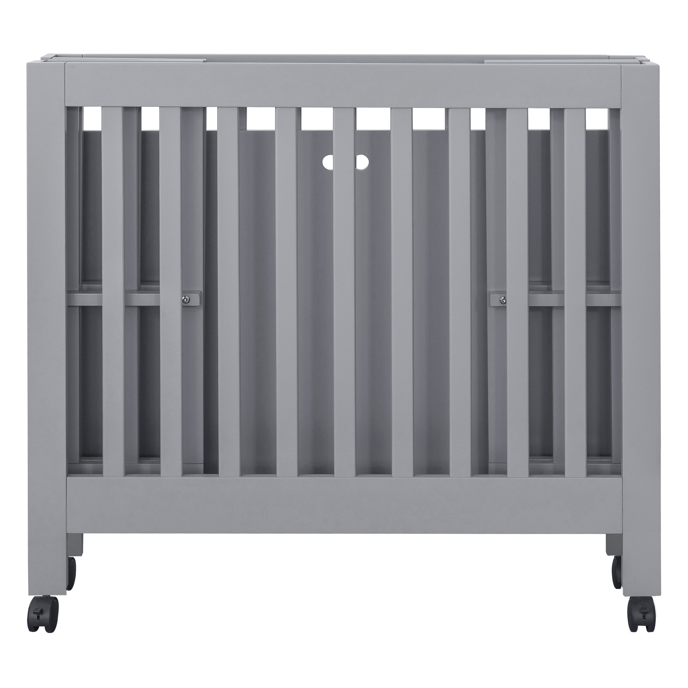 M6698G,Origami Mini Crib in Grey Finish