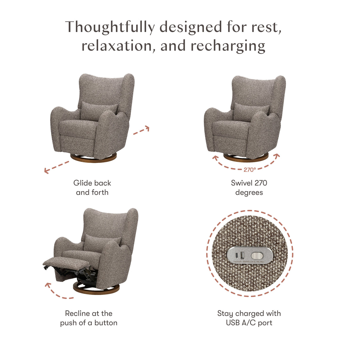 M34288ESWTB,Nate Berkus x Babyletto Westham Power Recliner in Performance Earth Slub Weave w/Toffee Base