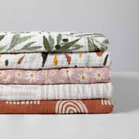 T29138,Terrazzo Muslin Swaddle in GOTS Certified Organic Cotton