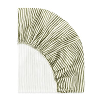 T34336JS,Nate Berkus x Babyletto Mini Crib Sheet in Juniper Stripe