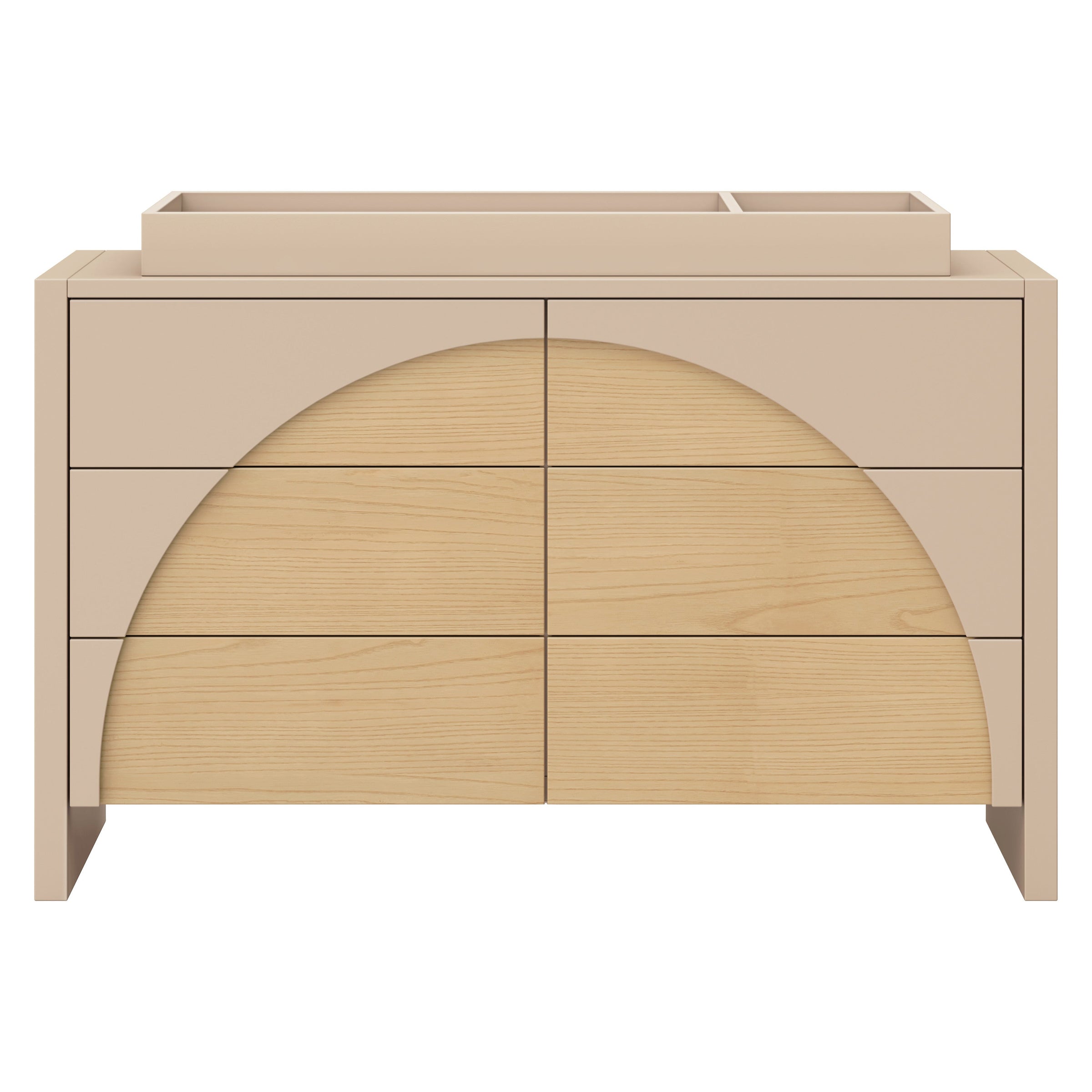 M30216TPESH,Moab 6-Drawer Assembled Dresser in Taupe/Ash