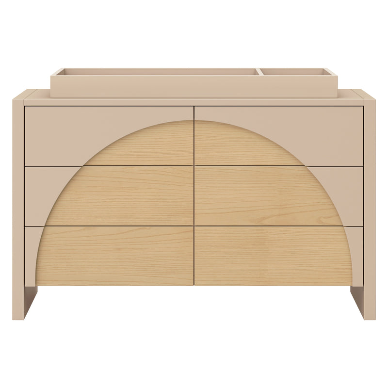 M30216TPESH,Moab 6-Drawer Assembled Dresser in Taupe/Ash