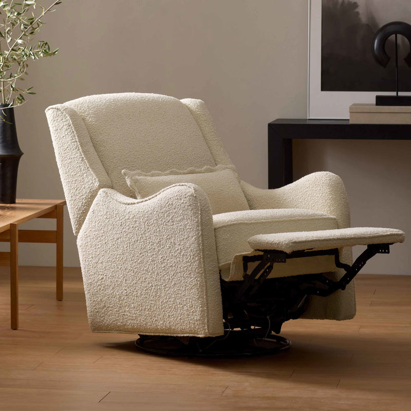 M27787WB,Devon Recliner and Swivel Glider in Ivory Boucle