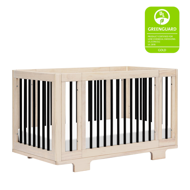 M23401NXB,Yuzu 8-in-1 Convertible Crib w/All-Stages Conversion in Washed Natural/Black