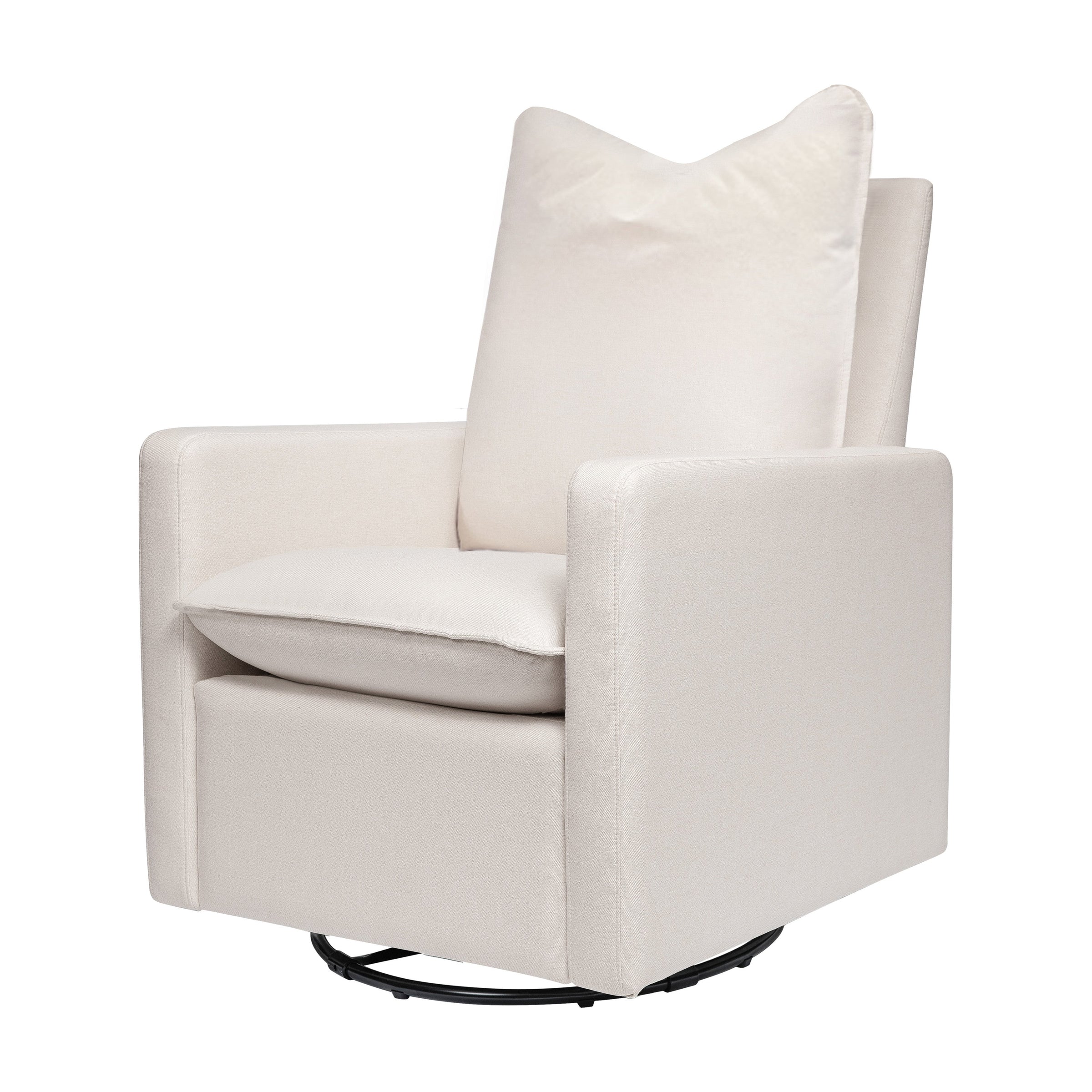 M20987PCMEW,Cali Pillowback Swivel Glider in Performance Cream Eco-Weave