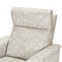 M17186MADB,Willa Plus Power Glider Recliner w/ Power Headrest in Mallow in Ash w/ Dark Wood Base