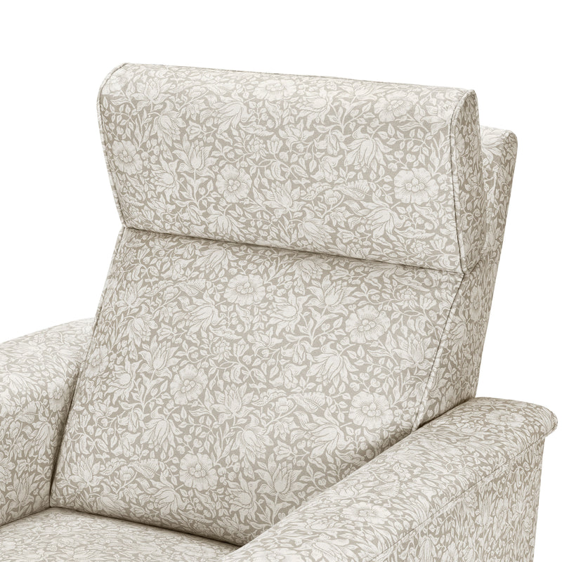 M17186MADB,Willa Plus Power Glider Recliner w/ Power Headrest in Mallow in Ash w/ Dark Wood Base