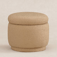 M22985SAB,Enoki Storage Ottoman in Sand Boucle