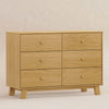 M32526HY,Hudson Modern 6-Drawer Assembled Double Dresser in Honey