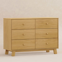 M32526HY,Hudson Modern 6-Drawer Assembled Double Dresser in Honey