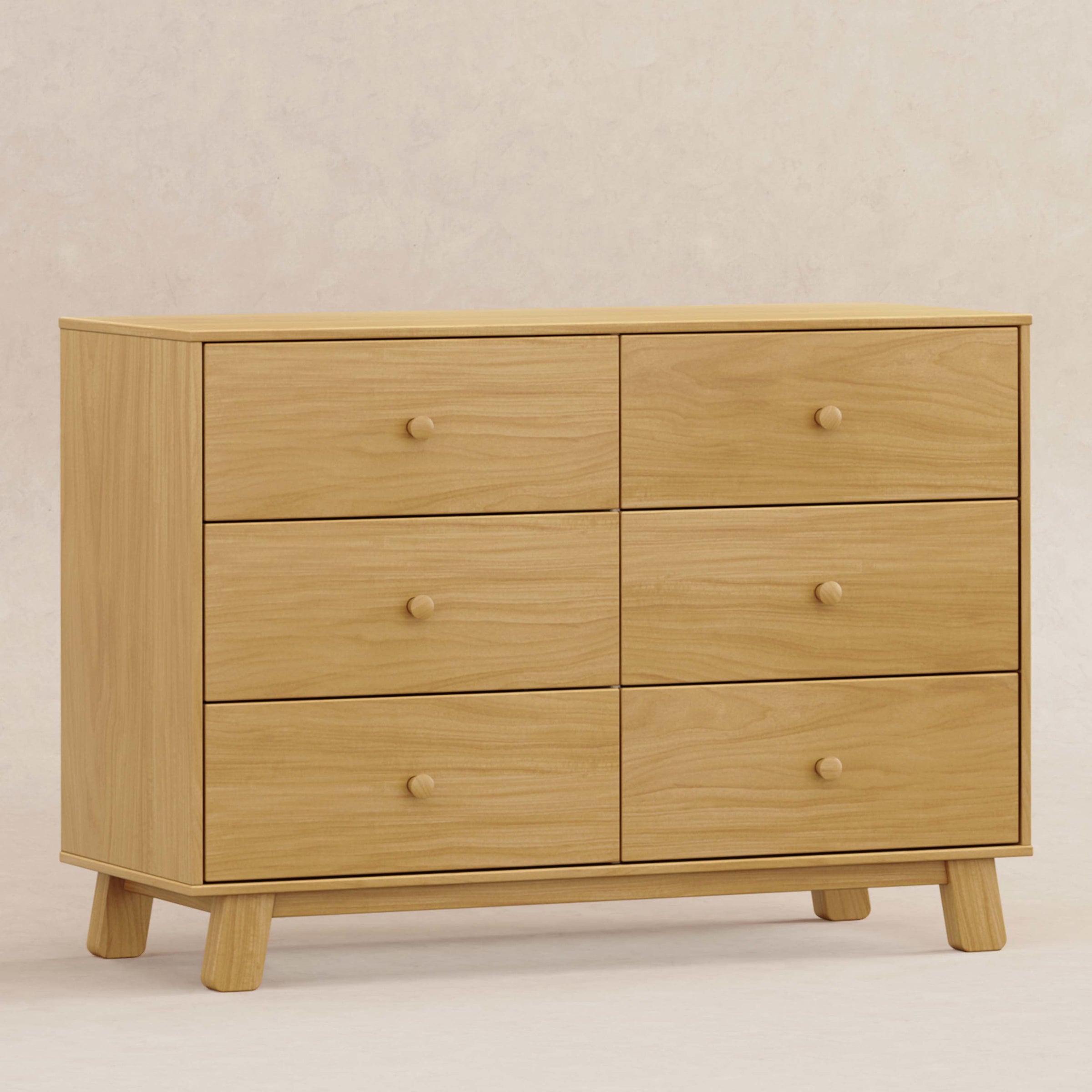 M32526HY,Hudson Modern 6-Drawer Assembled Double Dresser in Honey