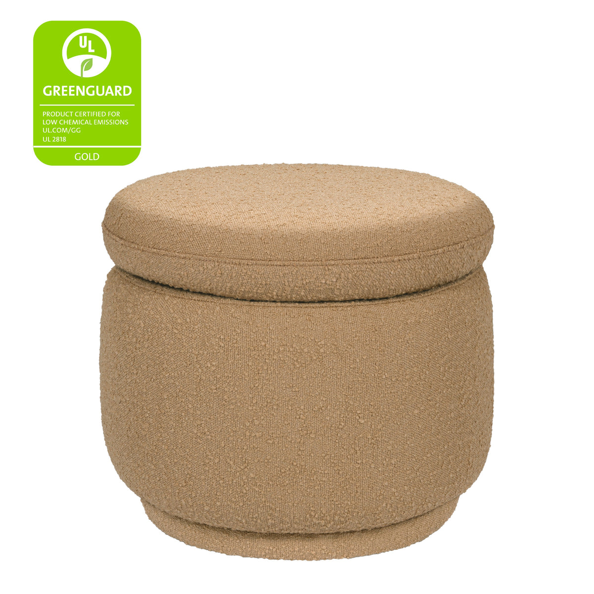 M22985SAB,Enoki Storage Ottoman in Sand Boucle
