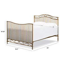 M21589VG,Noelle Full Size Bed Conversion Kit in Vintage Gold