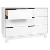 M4216W,Hudson 6-Drawer Double Dresser  Assembled in White Finish