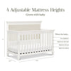 M15801RW,Darlington 4-in-1 Convertible Crib in Warm White