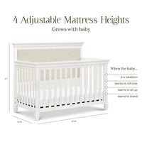 M15801RW,Darlington 4-in-1 Convertible Crib in Warm White