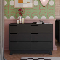 M4216B,Hudson 6-Drawer Double Dresser  Assembled in Black