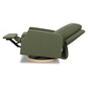 M22287OBLB,Crewe Recliner and Swivel Glider in Olive Boucle w/Light Wood Base