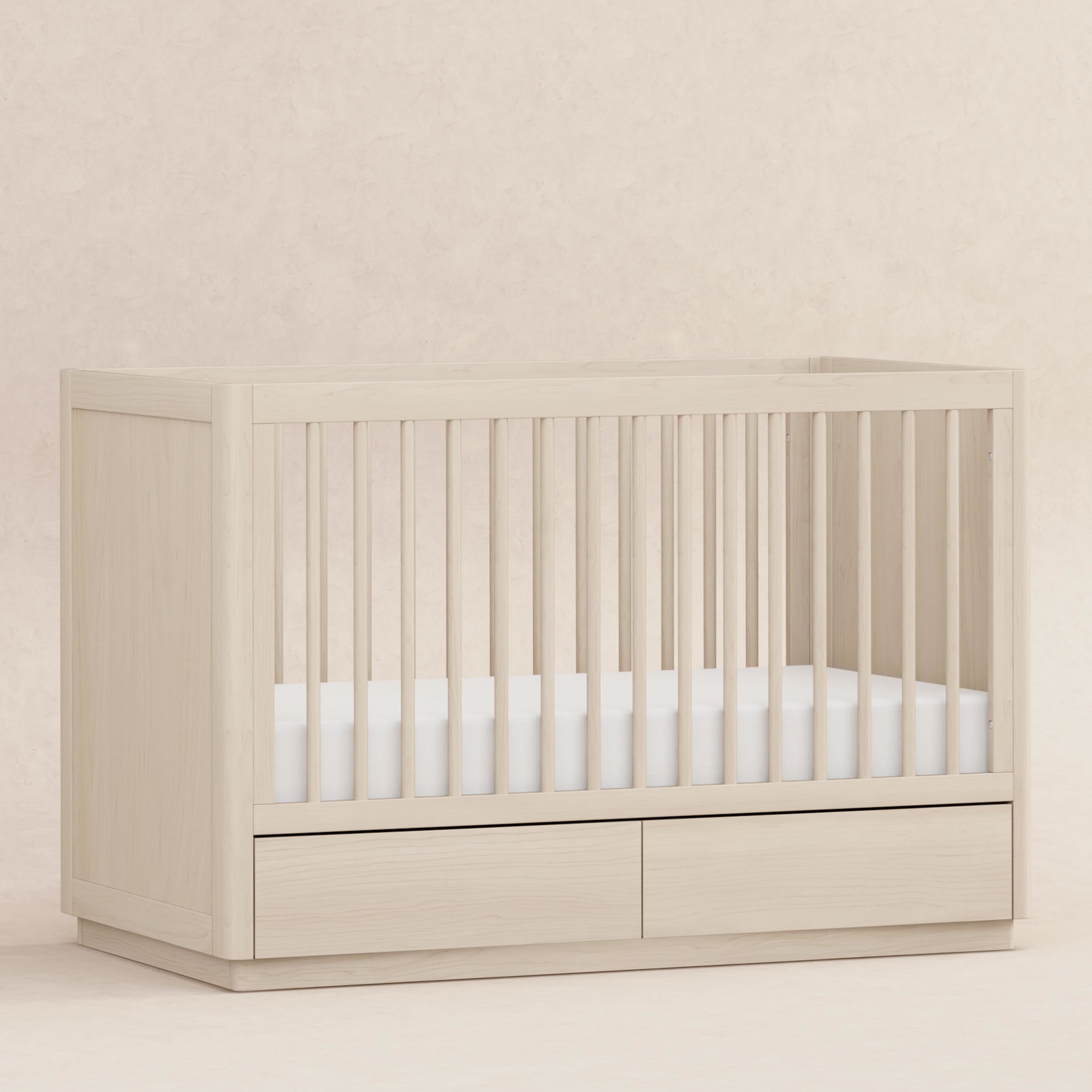 M21601NX,Bento 3-in-1 Convertible Storage Crib w/Toddler Bed Conversion Kit in Washed Natural