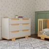 M23426WN,Yuzu 6-Drawer Dresser in White/Natural