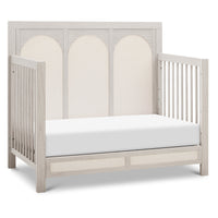 M24801WDFPEW,Eloise 4-in-1 Convertible Crib in White Driftwood and Performance Pearl Eco-Weave