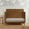 M15901NL,Palma Mid-Century 4-in-1 Convertible Crib w/Toddler Bed Conversion in Natural Walnut