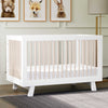 M4201WNX,Hudson 3-in-1 Convertible Crib w/ToddlerBedConversion Kit in White/Washed Natural