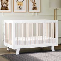 M4201WNX,Hudson 3-in-1 Convertible Crib w/ToddlerBedConversion Kit in White/Washed Natural