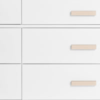 M901672NX,Lolly 6-Drawer Dresser Feet and Knob Set in Washed Natural
