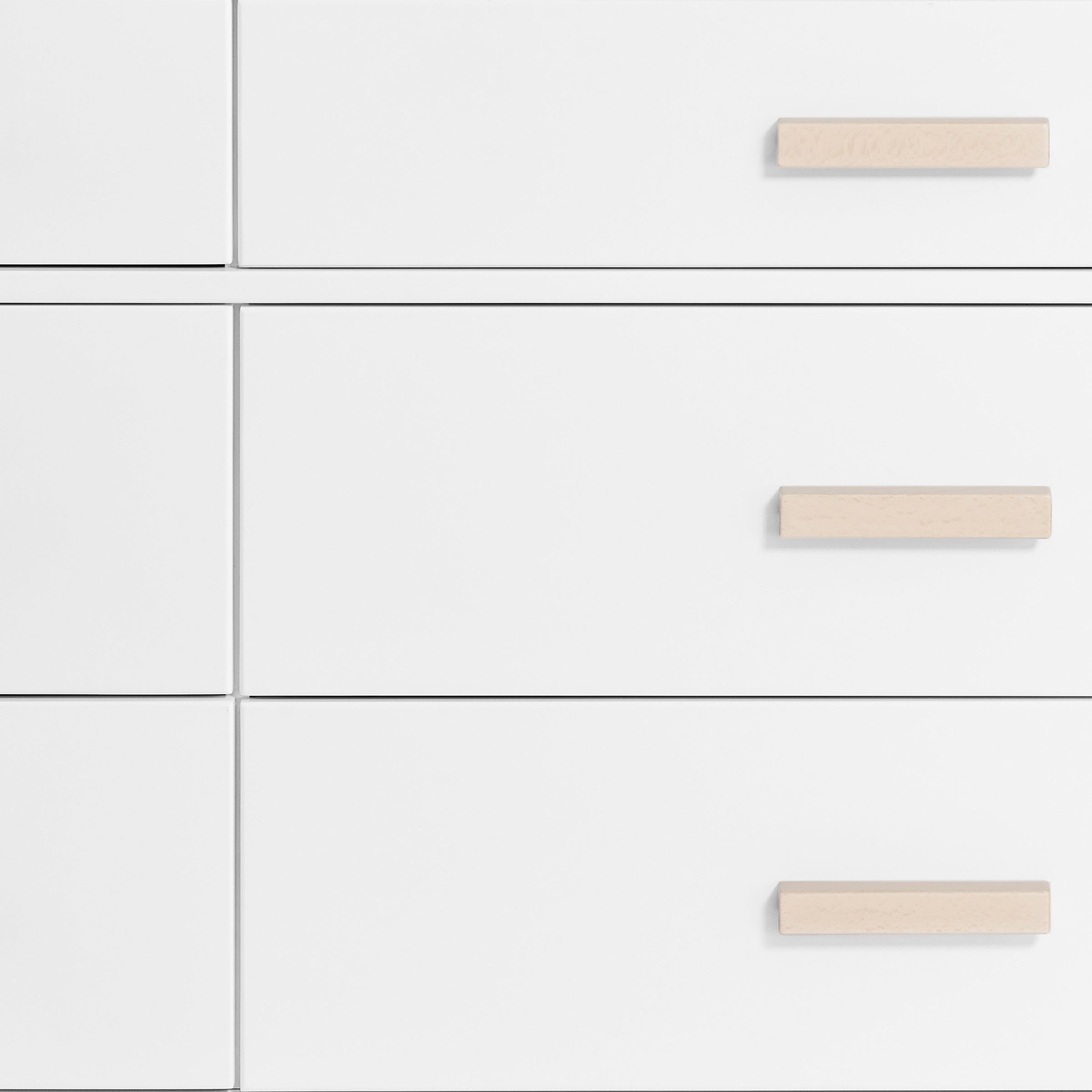 M901672NX,Lolly 6-Drawer Dresser Feet and Knob Set in Washed Natural