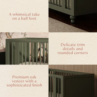 M33380AE,Nate Berkus x Babyletto Astre All-Stages Crib w/Bassinet & Toddler Bed Kits in Archival Elm