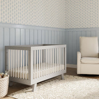 M4201GW,Hudson 3-in-1 Convertible Crib w/Toddler Bed Conversion Kit in Grey/White