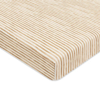 T34336AS,Nate Berkus x Babyletto Mini Crib Sheet in Autumn Stripe