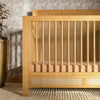 M24801HYPSEW,Eloise 4-in-1 Convertible Crib in Honey & Performance Sand Eco-Weave
