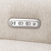 M17186PBEW,Willa Plus Power Glider Recliner w/ Power Headrest in Performance Beach Eco-Weave