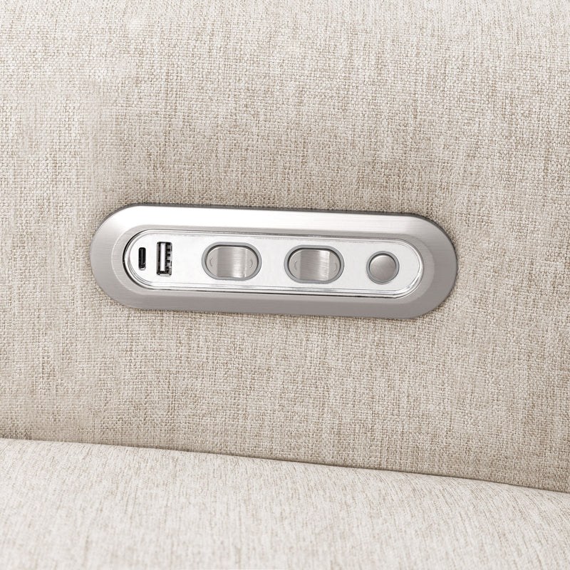 M17186PBEW,Willa Plus Power Glider Recliner w/ Power Headrest in Performance Beach Eco-Weave