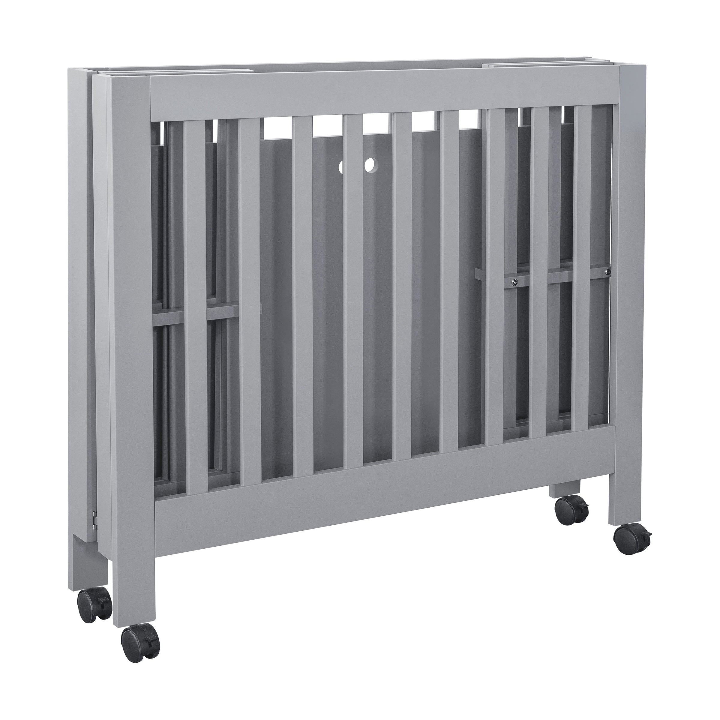 M6698G,Origami Mini Crib in Grey Finish