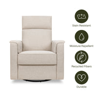 M17186PBEW,Willa Plus Power Glider Recliner w/ Power Headrest in Performance Beach Eco-Weave