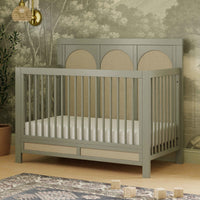 M24801FSPSEW,Eloise 4-in-1 Convertible Crib in French Sage and Performance Sand Eco-Weave