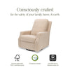 M22287CSG,Crewe Recliner and Swivel Glider in Chai Shearling