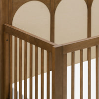 M24801NLPSEW,Eloise 4-in-1 Convertible Crib in Natural Walnut & Performance Sand Eco-Weave