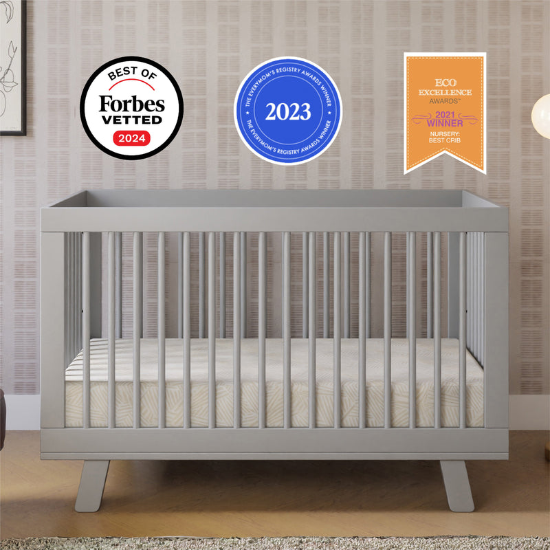 M4201G,Hudson 3-in-1 Convertible Crib w/Toddler Bed Conversion Kit in Grey Finish