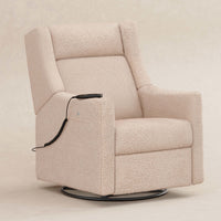 M11283CSG,Kiwi Deluxe Power Glider Recliner w/Heat&Massage in Chai Shearling