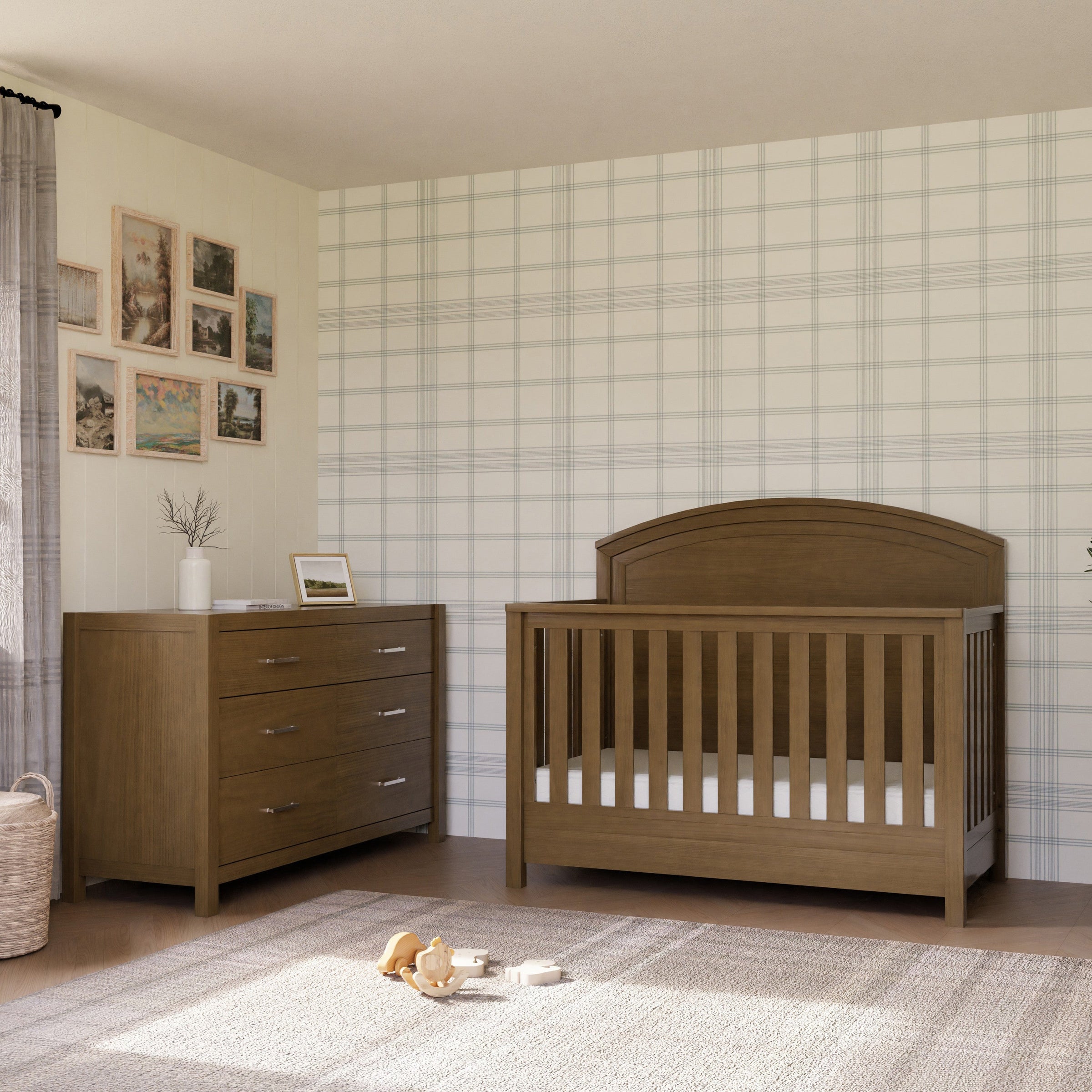 B26401LDF,Hemsted 4-in-1 Convertible Crib in Walnut Driftwood